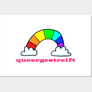 queer striped - funny rainbow Posters and Art